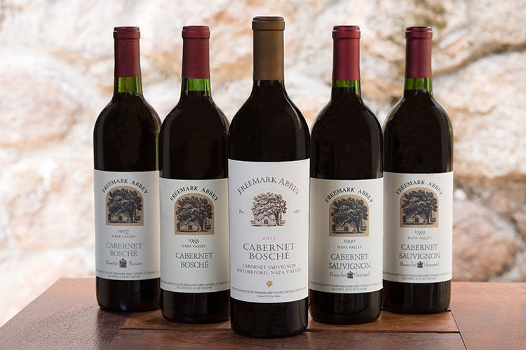 Freemark Abbey Cabernet Bosche bottles